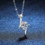 S925 Sterling Silver Necklace Moissanite Clavicle Chain