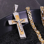 Exquisite Jewelry Gold Cross Pendant Necklace