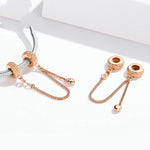 Rose gold S925 silver bead plating