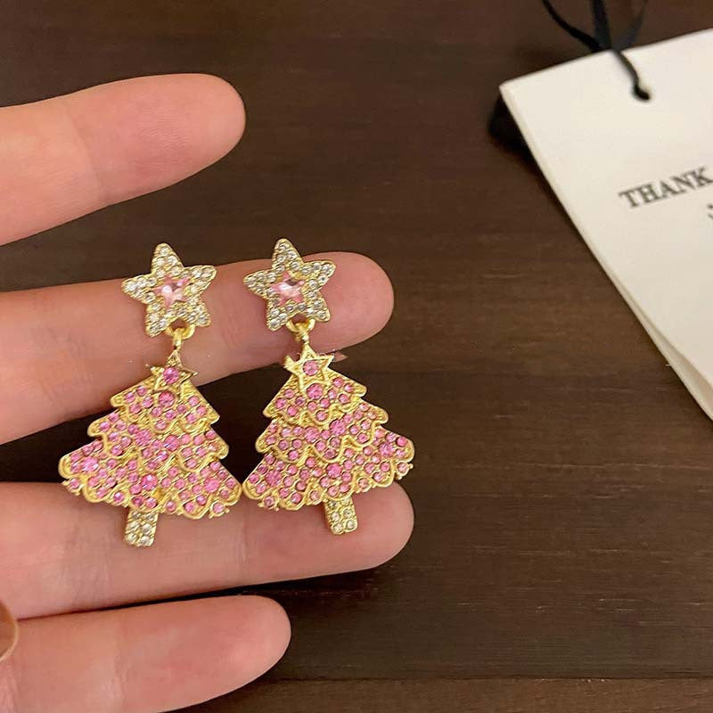 Christmas Tree Dangle Earrings