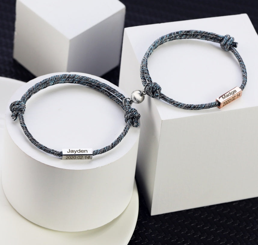 Magnetic Attraction Couples Bracelet