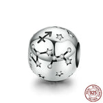 925 Sterling Silver Zodiac Charm with Sparkling Zircon