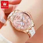 Luxury Women’s Ceramic Quartz Watch with Date