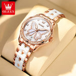 Luxury Women’s Ceramic Quartz Watch with Date