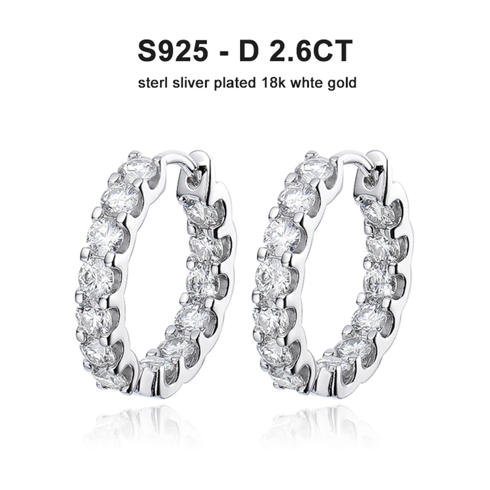 2.6ct Moissanite Earrings S925 Silver for Women