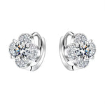 925 Silver Hoop Earrings with VVS1 Moissanite Stones