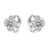 925 Silver Hoop Earrings with VVS1 Moissanite Stones