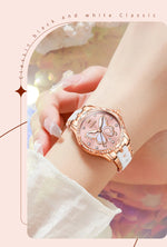 Luxury Women’s Ceramic Quartz Watch with Date