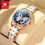 Luxury Women’s Ceramic Quartz Watch with Date