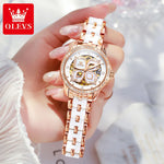 OLEVS Women's Elegant Ceramic Strap Watch