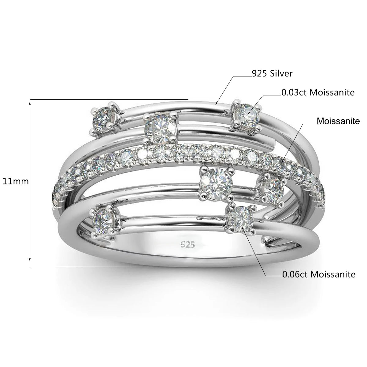 Moissanite Eternity Ring - Love and Sophistication