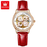 OLEVS Women's Elegant Ceramic Strap Watch