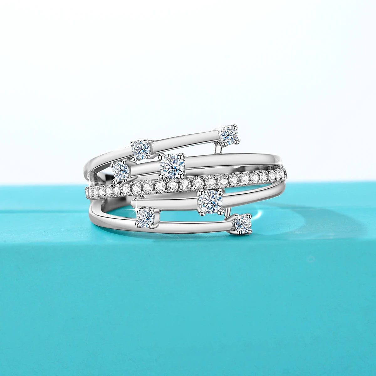 Moissanite Eternity Ring - Love and Sophistication