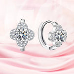 925 Silver Hoop Earrings with VVS1 Moissanite Stones