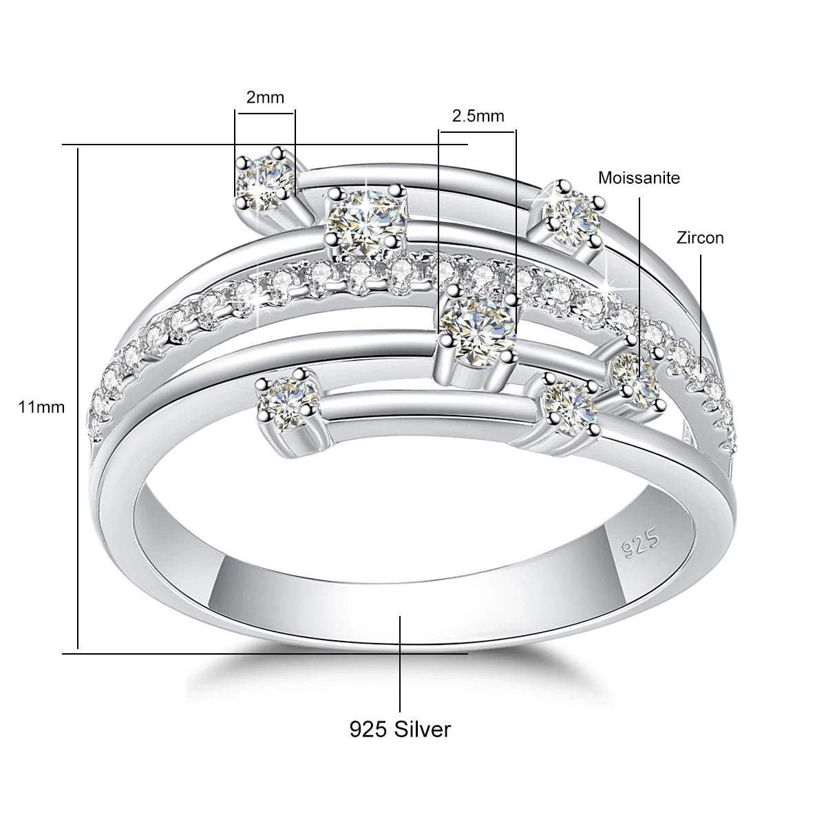 Moissanite Eternity Ring - Love and Sophistication