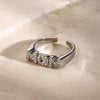 Novel personalized letter MOM diamond design ring